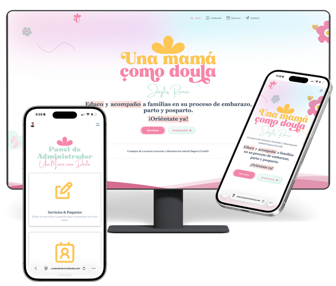 Una Mama Como Doula Website and CMS